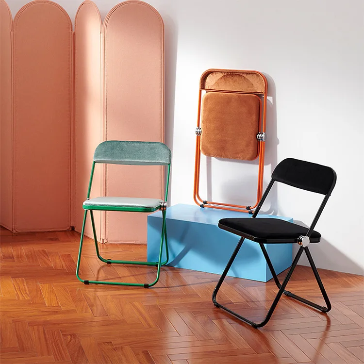 

ins fashion Internet celebrity same transparent plastic folding chair modern simple creative backrest restaurant acrylic chair