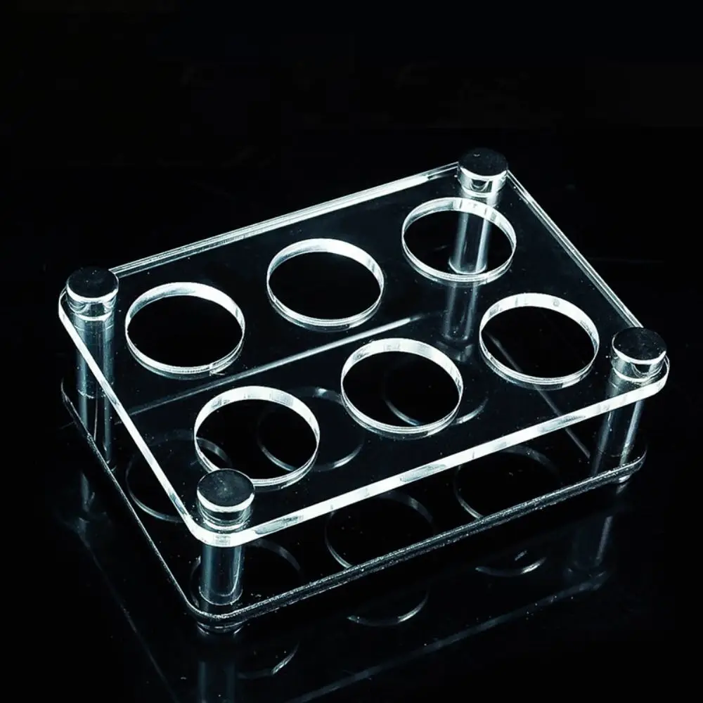

Server Holder Transparent Acrylic Cup Holder 32/38mm Multi-slots Wine Cup Holder Save Space Black Base Shot Glasses Holder Ktv