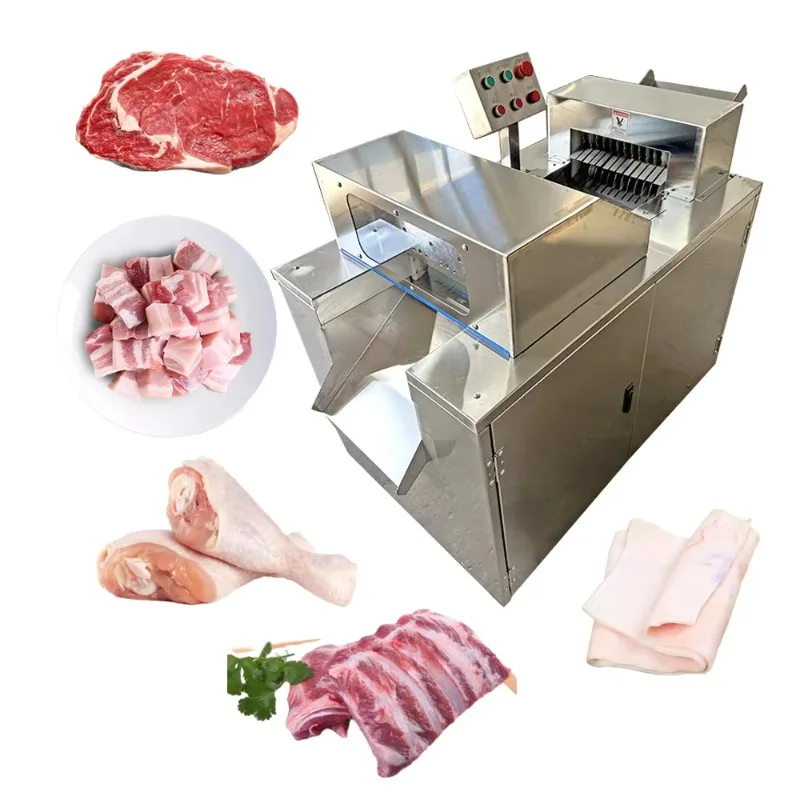 2025220v Maquina Cortador De Carne Para Espeto Chicken Beef Meat Cube Cutter Machine Cow/Pork Rib/Meat Grinder Lem Meat Cutter P