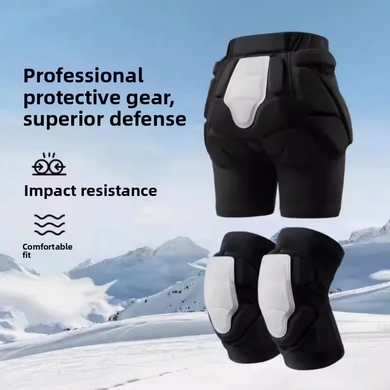 

Snow Skiing Protective Gear Set Inner Wear Anti-Fall Butt Pad Knee Elbow Pad Full Body Protection Equipment for Skiing