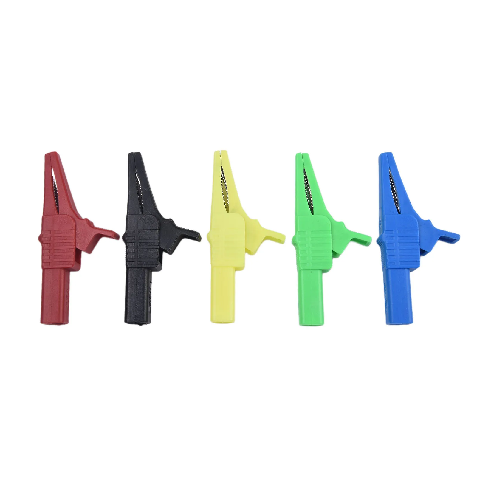5PCS Copper Test Clips Crocodile Type 1000V 32A with 4mm Banana Socket for Multimeter and Electrical Diagnostics