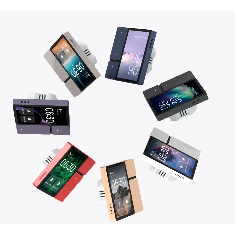 Tuya New Design Tuya 3.5'' Central Screen 3 Gang Wifi Push Buttons Switch House Tuya Control Smart Home Control Switch Mini EU