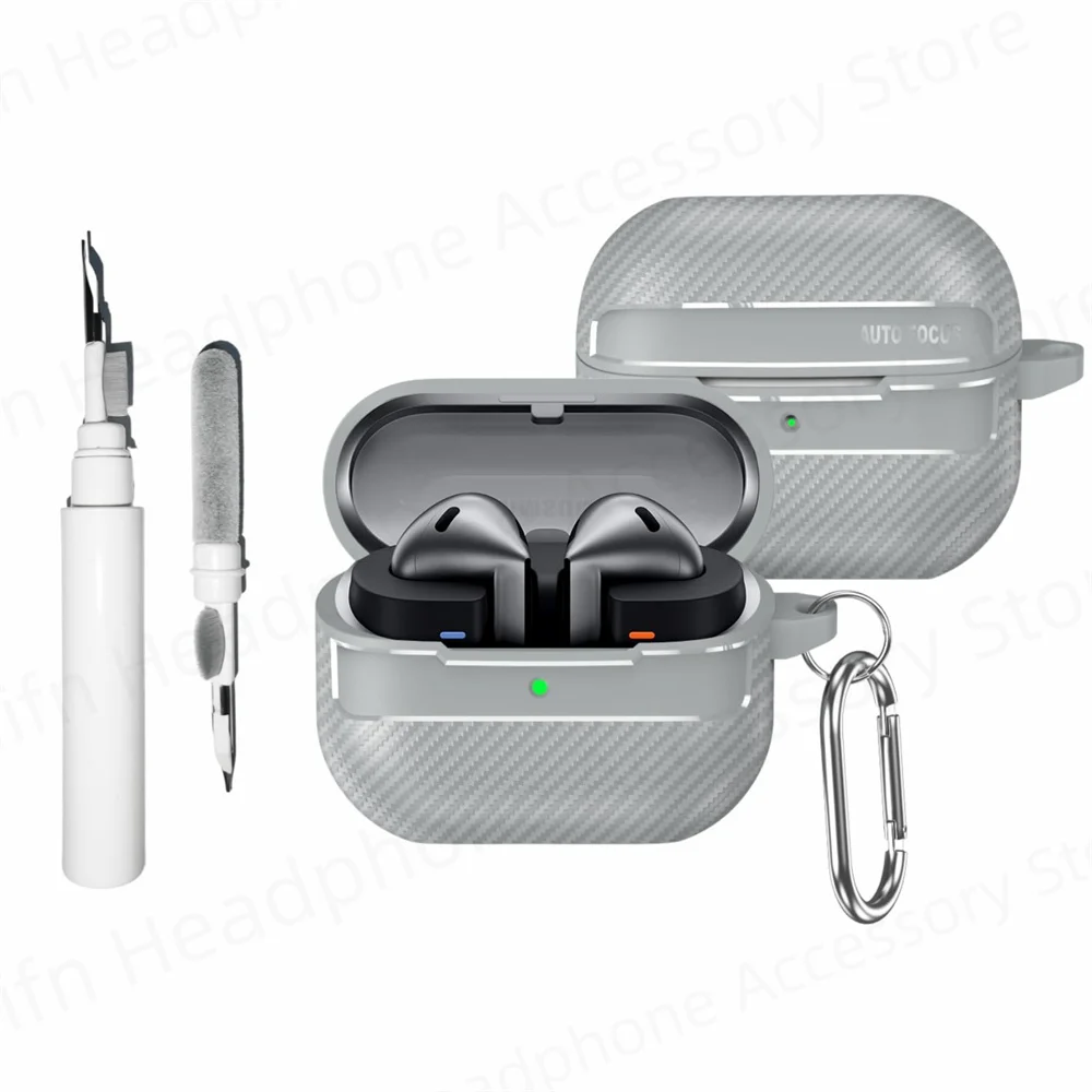 New 2 in 1 Case for samsung Galaxy Buds3/Buds3 Pro with Cleaning Kit & Keychain Shockproof Protect Cover for buds3 pro for Men