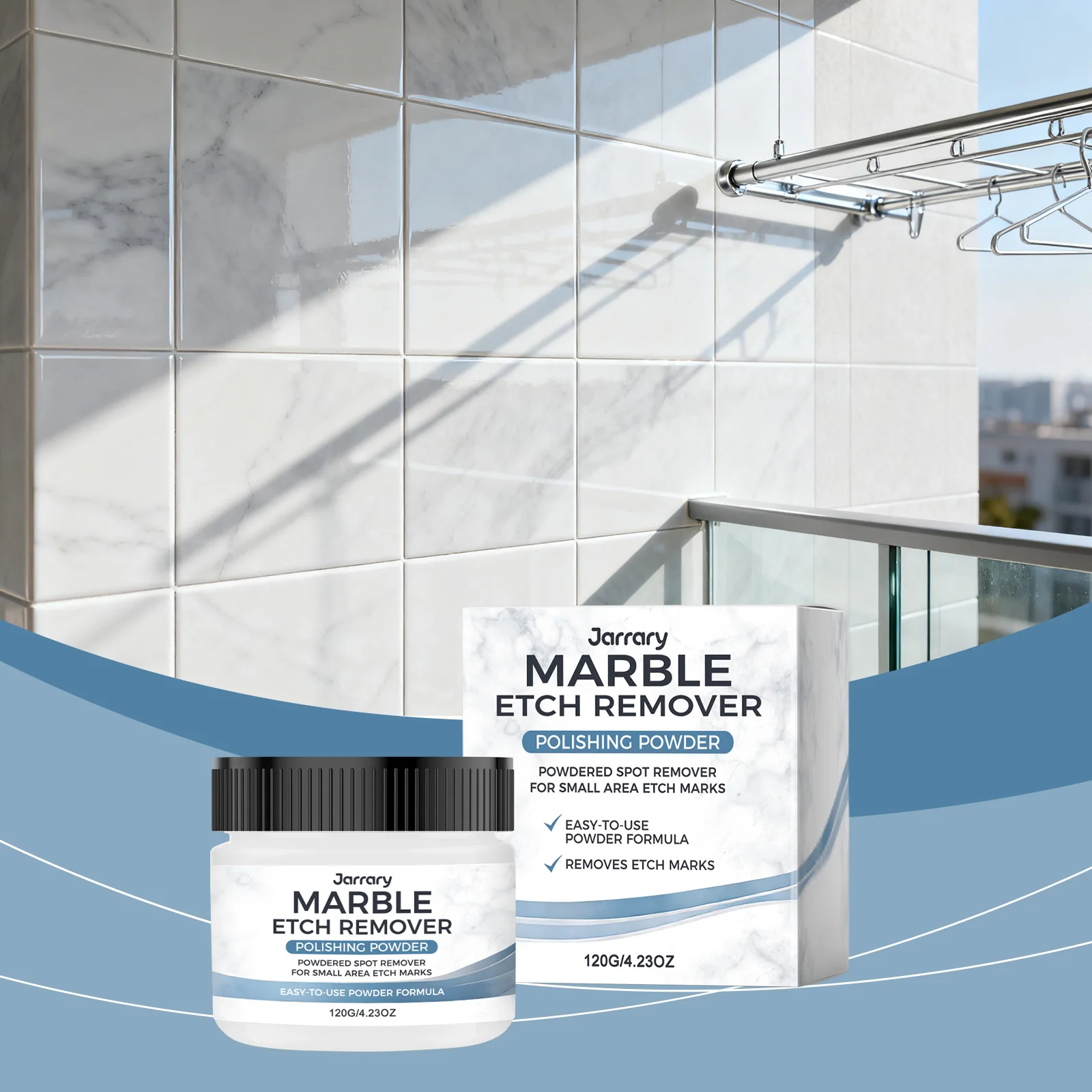 Marble polishing powder, household daily use, smooth cleaning, crystal clear renovation, stain removing, cleaning and care agent