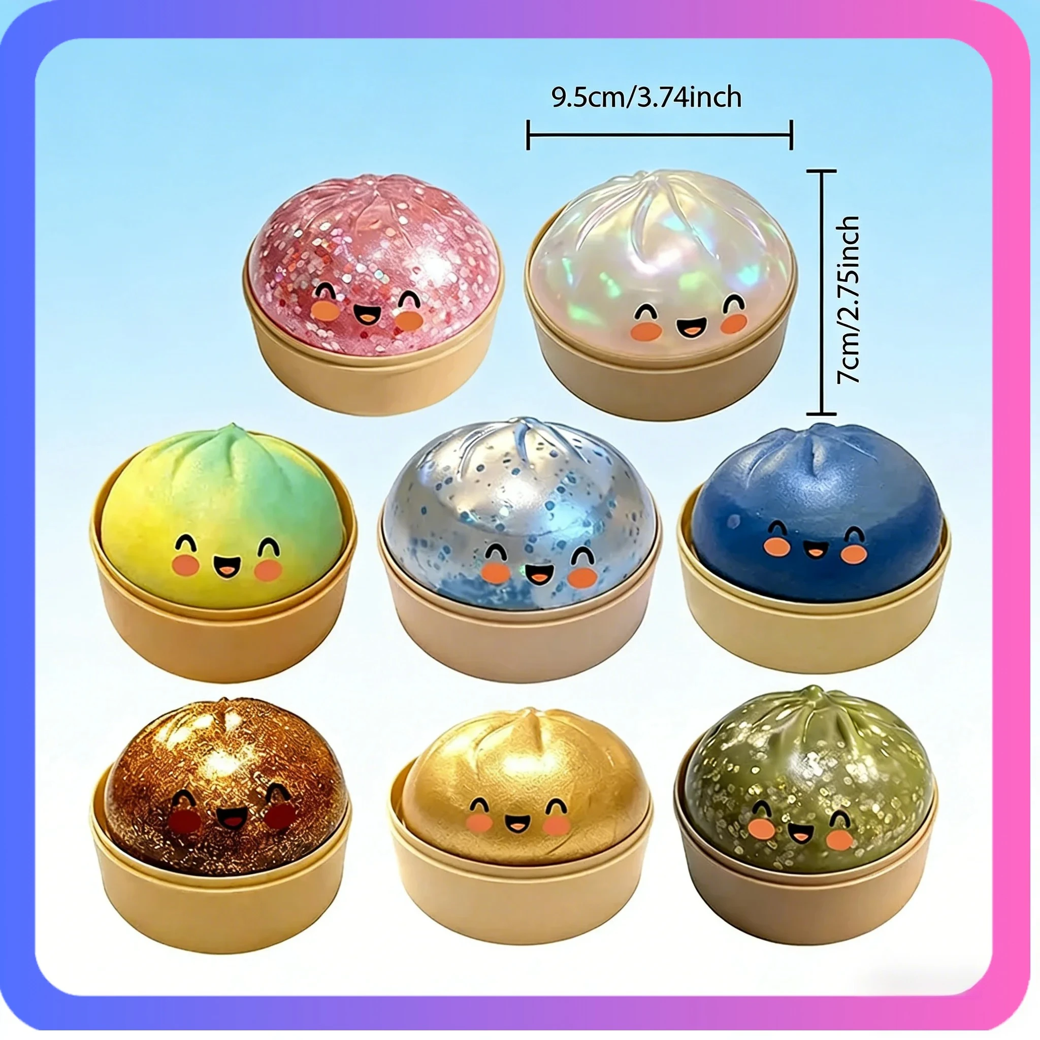 

Simulation Flash Dumpling Pressure Ball Slow Rebound Soft Pinch Decompression Baozi modeling stress relief toy birthday Gifts