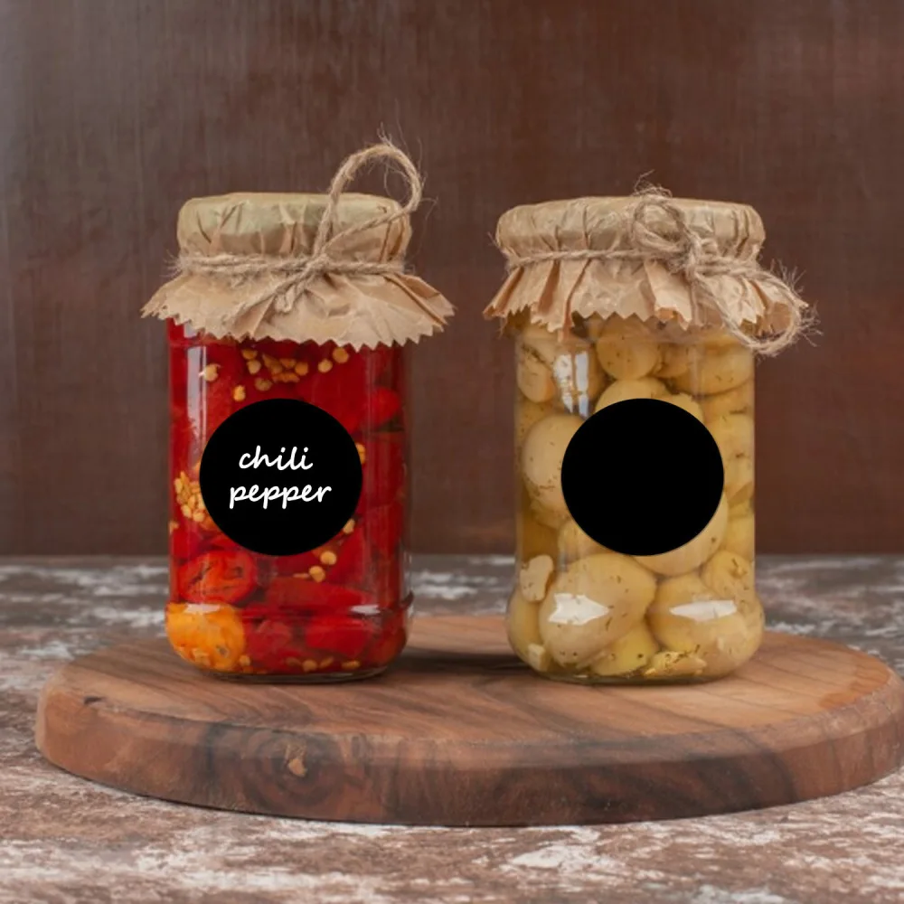 Removable Blackboard Decal PVC Waterproof Label Writable Chalkboard Sticker For Office School Kitchen Jar Sort