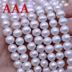 AAA Highlighted Pearls Potato Shape Beads 100% Natural Freshwater Pearls Spacer Beads for Jewelry Making DIY Necklace Accessory