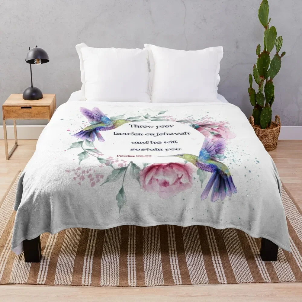 

Throw Your Burden Spiral Notebook Throw Blanket Soft Bedroom Blanket for Night Sleeping