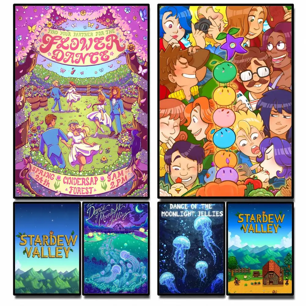 Game Stardew Valley Poster High-definition poster stickers, suitable for bedroom, living room, home decoration