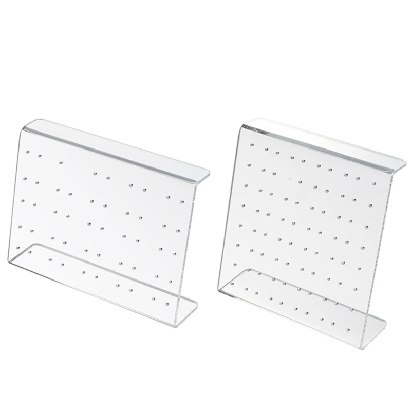 

Acrylic Earrings Show Stand 50/80 Holes Display for Selling Retail Clear Showcase Earrings Ear Studs Storage 37JB