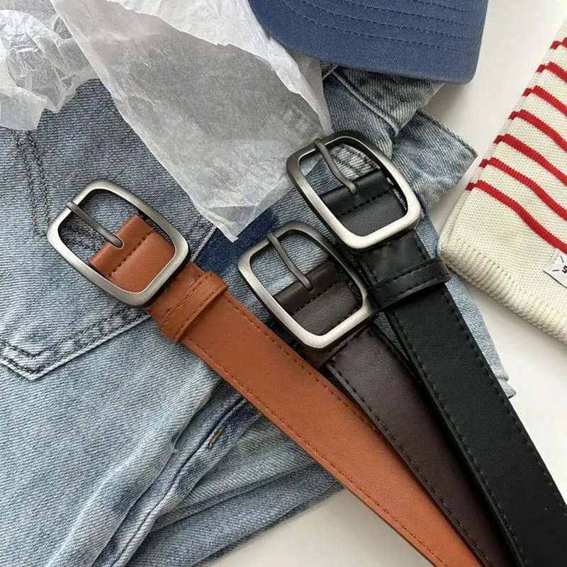 

Универсальный широкий ремень BF Wind Harbor, черный ремень, молодежный джинсовый ремень, ремень с пряжкой, мужской и женский ремень