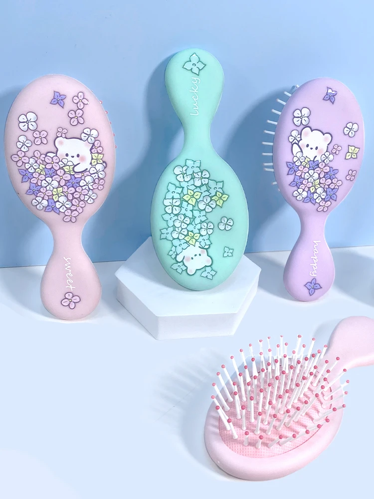 

Children Cartoon Massager Paddle Cushion Hair Brush Cartoon Comb Anti-detangle Comb Children's Cute Hairdressing Smooth Comb