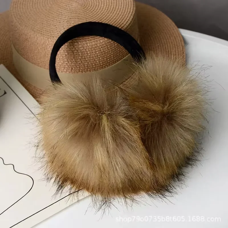 أفخم الأذن يفشل سدادات الأذن الباردة حماية امرأة غطاء للأذن الكورية لطيف الفراء غطاء للأذنين سماعات دافئة الدراجات فتاة اكسسوارات الهدايا