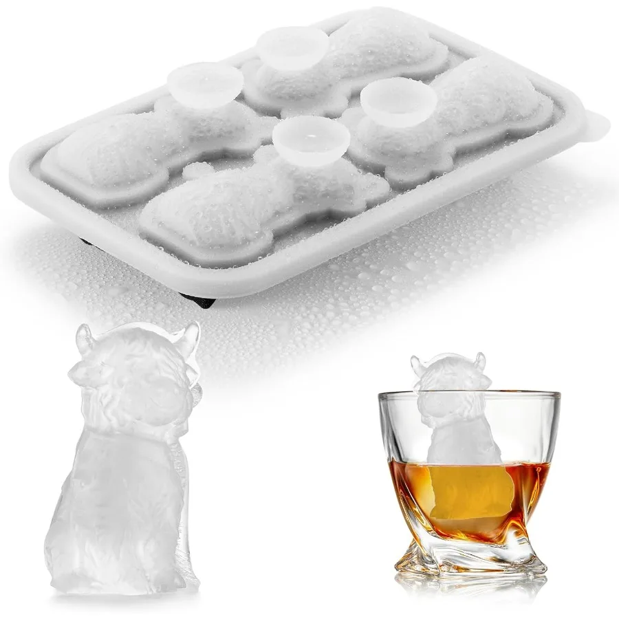 

3D поднос для кубиков льда Highland Cow, забавные формы, новинка, Highland Cow Gts, праздничные чулки для мужчин и женщин, милый хайлендский крупный рогатый скот