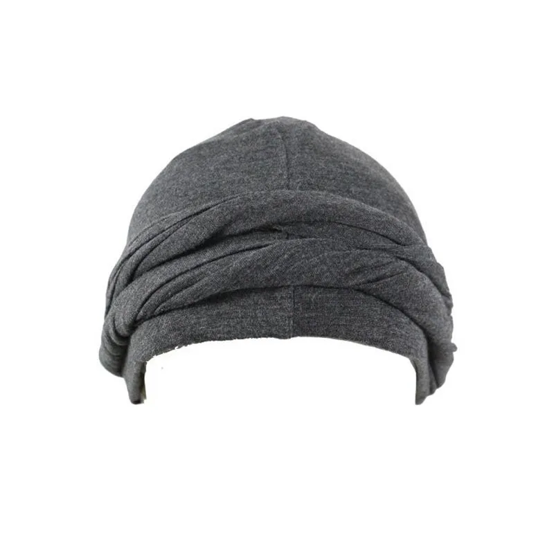 Nation Elastic Men\'s Turban Hat Satin Lining Stretchy Men Bandana Indian Cap Fashion Male Hip Hop Caps Headband Biker Headwrap