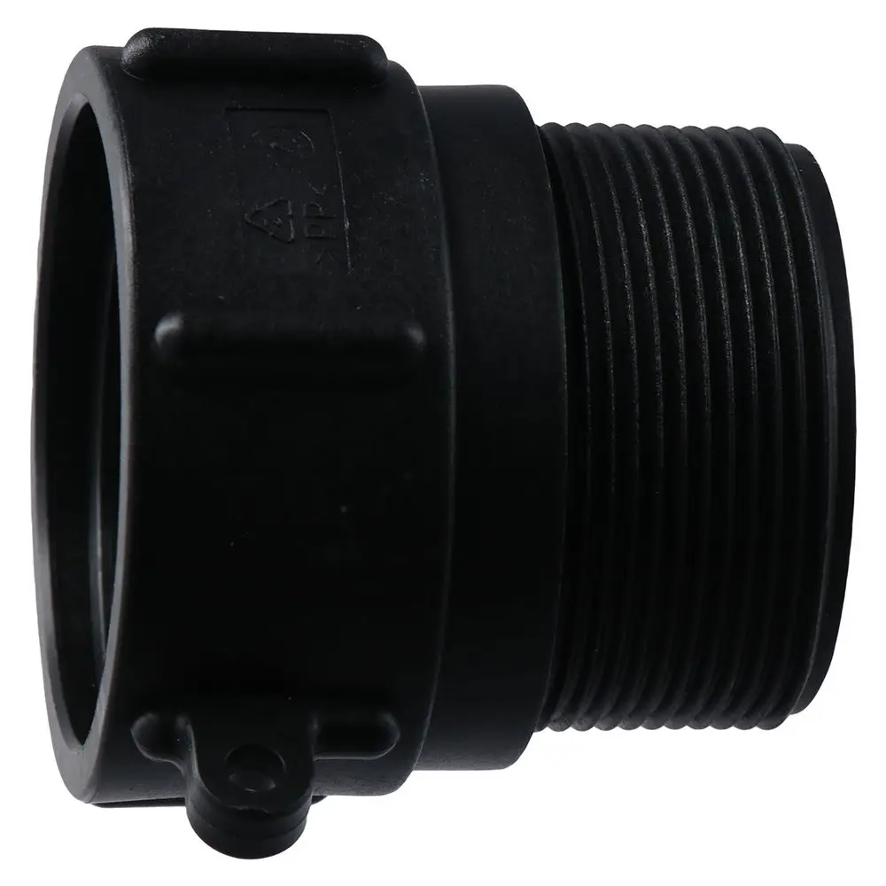 IBC Tote Fittings Plastic IBC Tote Adapter Black 2 Inch Ton Bucket Adapter Filament Tank Adapter Tote Connector