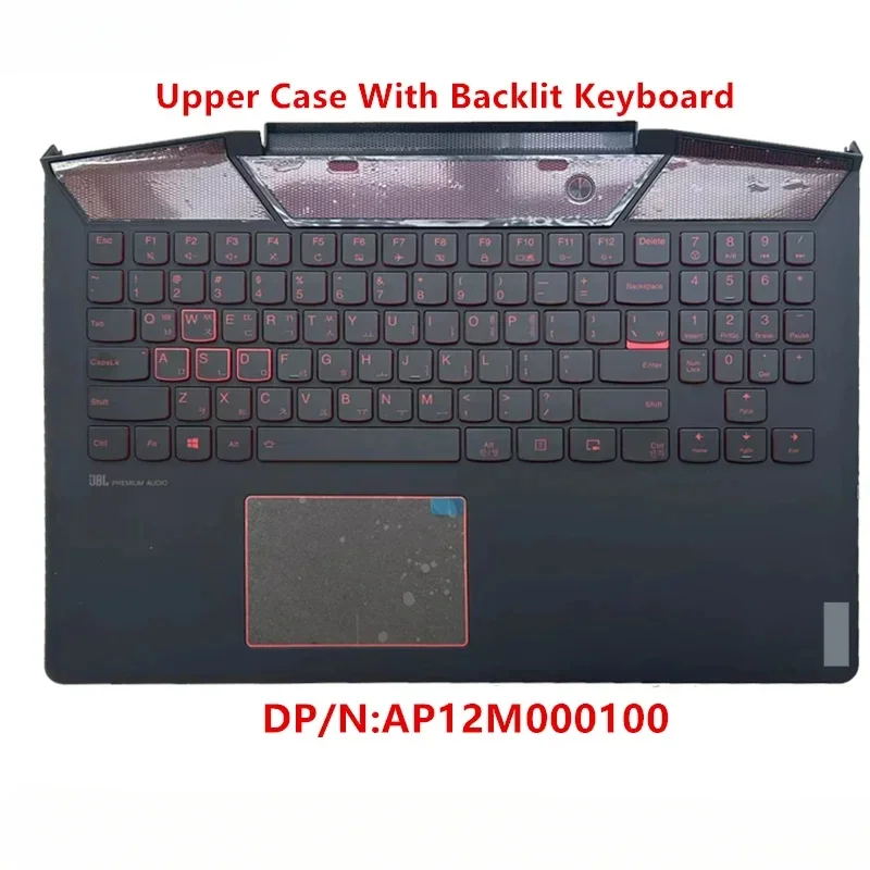 New For Lenovo Legion Y720-15 Y720-15IKB Upper Case Palmrest Cover Backlit Keyboard  AP12M000100