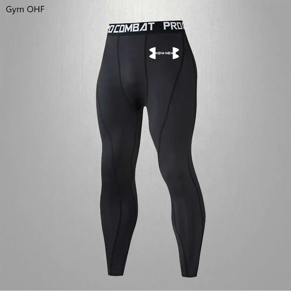 

Men's Compression Short Pants Sports Running Tights Gym Bodybuilding Jogging Skinny Exercise Leggings Trousers Quick Dry