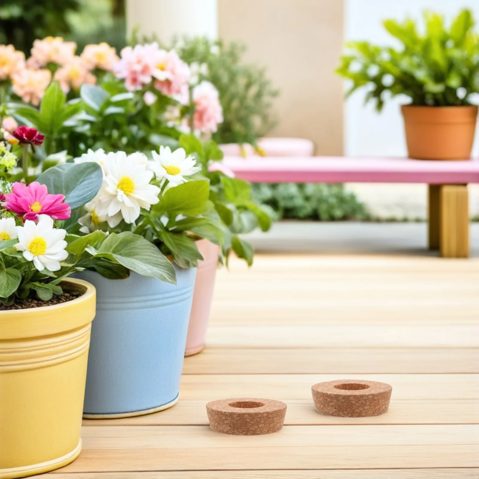 

10Pcs Hydroponic Vase Cork Stoppers Glass Planter Corks 6.5cm Center Hole Replacement Cork Lids for Water Propagation