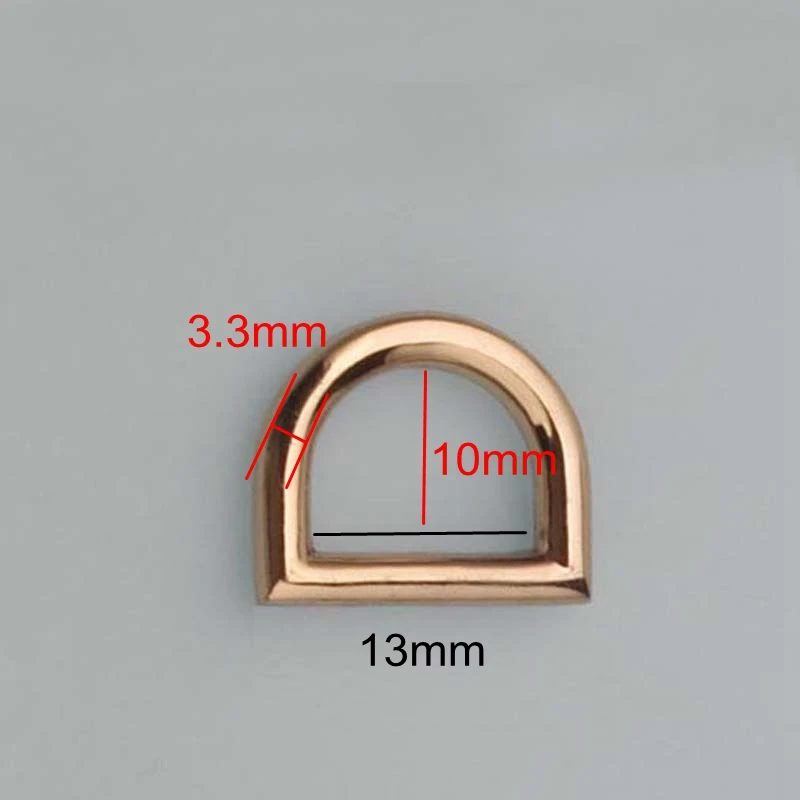 100pcs 5 colors small d ring,inside 13*10mm 1/2 inch gold color Closed d ring,alloy metal welded d-ring