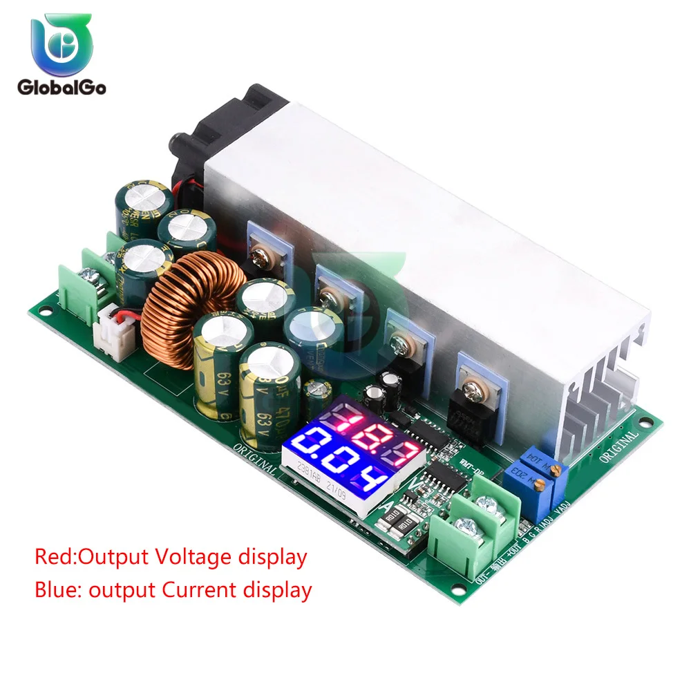 عالية الطاقة قابل للتعديل تنحى وحدة امدادات الطاقة ، LED العرض الرقمي ، باك محول ، 600 واط ، DC12-80V إلى DC2.5V-50V