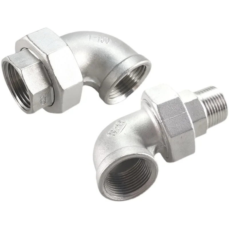 

1/4" 3/8" 1/2" 3/4" 1" 1-1/4" 1-1/2" 2" BSP Male Female Union Scoket Elbow 90 Degree Coupler 304 Stainless Fitting Connector