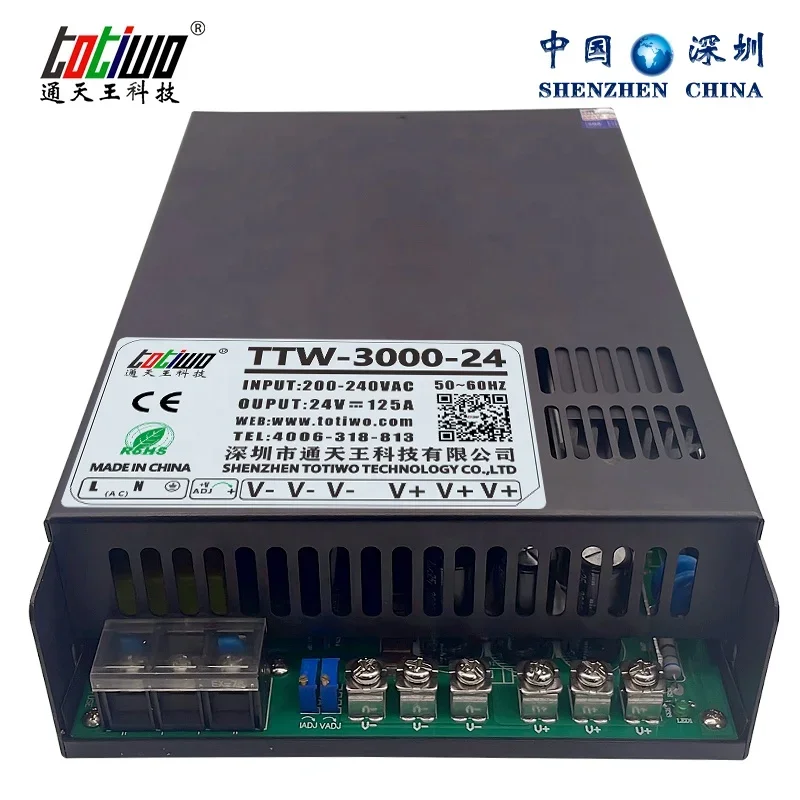 AC to DC TTW-RSP-S-3000W-360V/370V/380V/390V/400V/410V/420V 2600W 2800W 3000W 3200W Watt SMPS Switching Power Transformer PSU