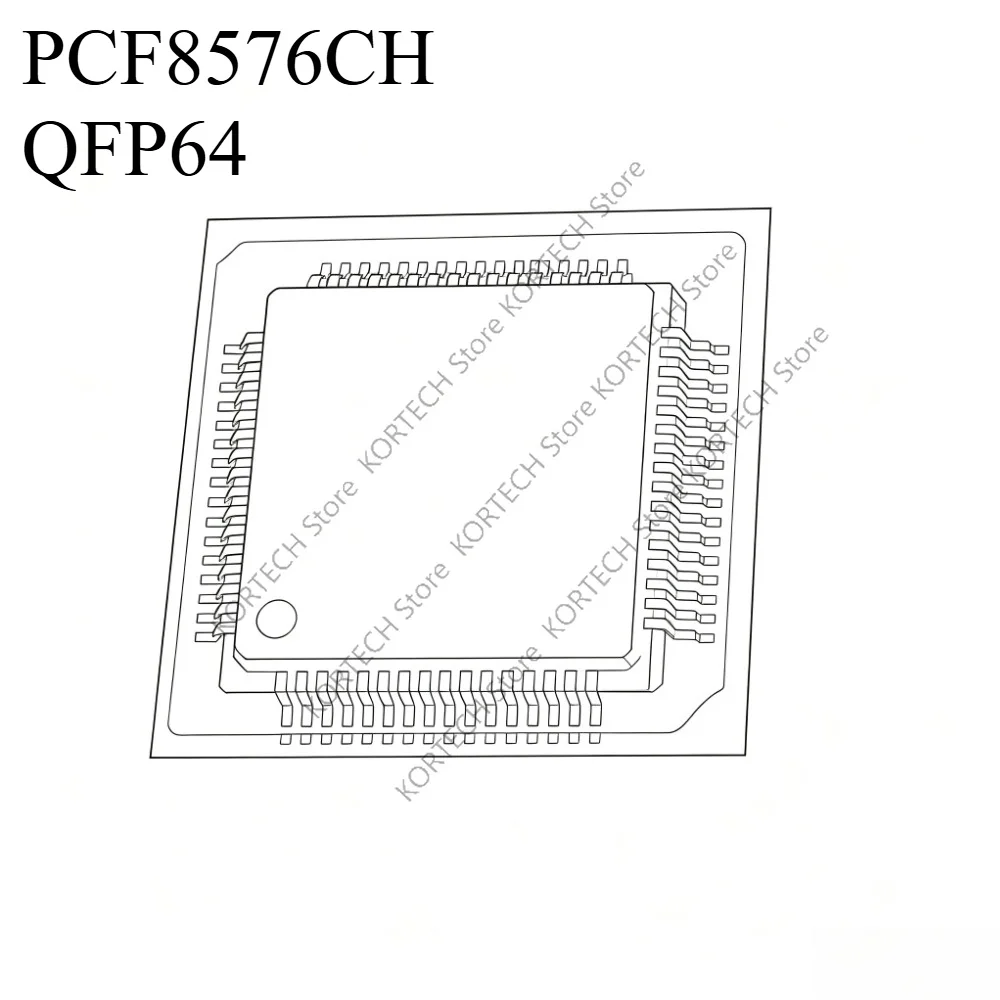 10PCS/Lot Brand new original   PCF8576CH PCF8576CH QFP64 LCD Multi-channel Driver IC For Automotive ECU Board