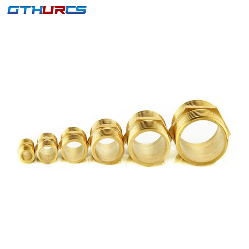 Brass Pipe Hex Nipple Fittings Quick Coupler Adapter 1/8 1/4 3/8 1/2 3/4 1 BSP Male to Males Thread Water Oil Gas Connectors