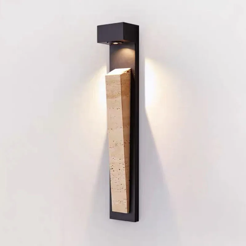 Outdoor Sconce Light Waterproof Long Aisle Yellow Cave Stone Courtyard Garden Terrace Entrance Customized Lighting Fixtures