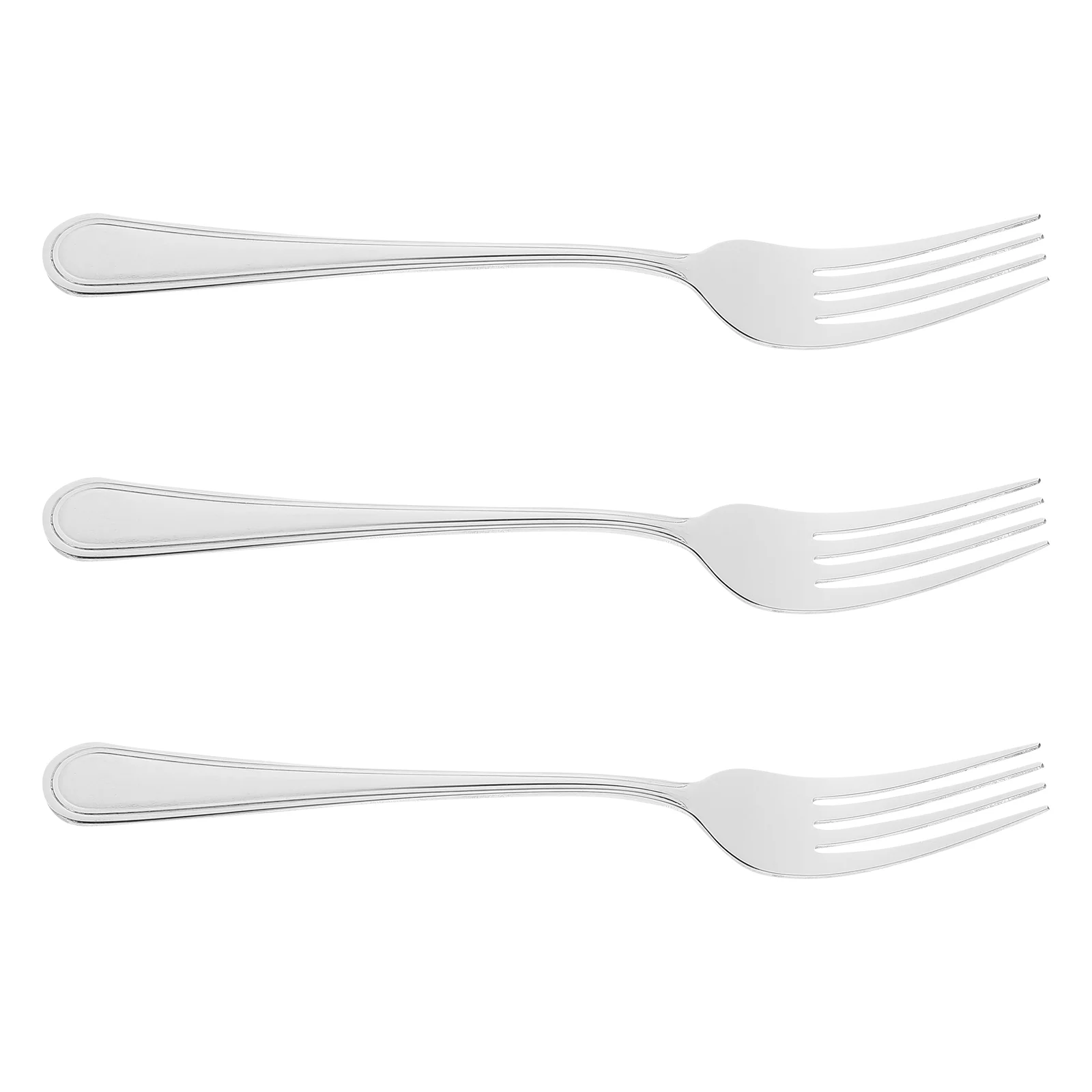 3 pçs grande cruz combinação de aço inoxidável sobremesa servindo garfos conjunto para bolo lanches salada frutas talheres festa piquenique