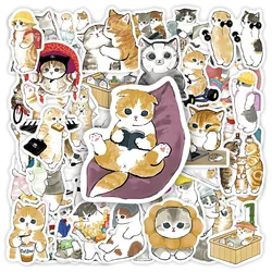 Kawaii Cute acquerello Cat Stickers estetica divertente giocattolo fai da te regalo decalcomania decorativa per telefono bagagli Laptop Scrapbook impermeabile