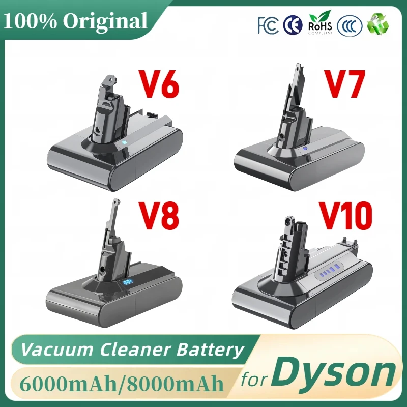 

for Dyson V6/V7/V8/V10 Replacement Battery - 8000mAh High-Capacity, Fast Charge & Long-Lasting, for dyson Cordless Vacuums