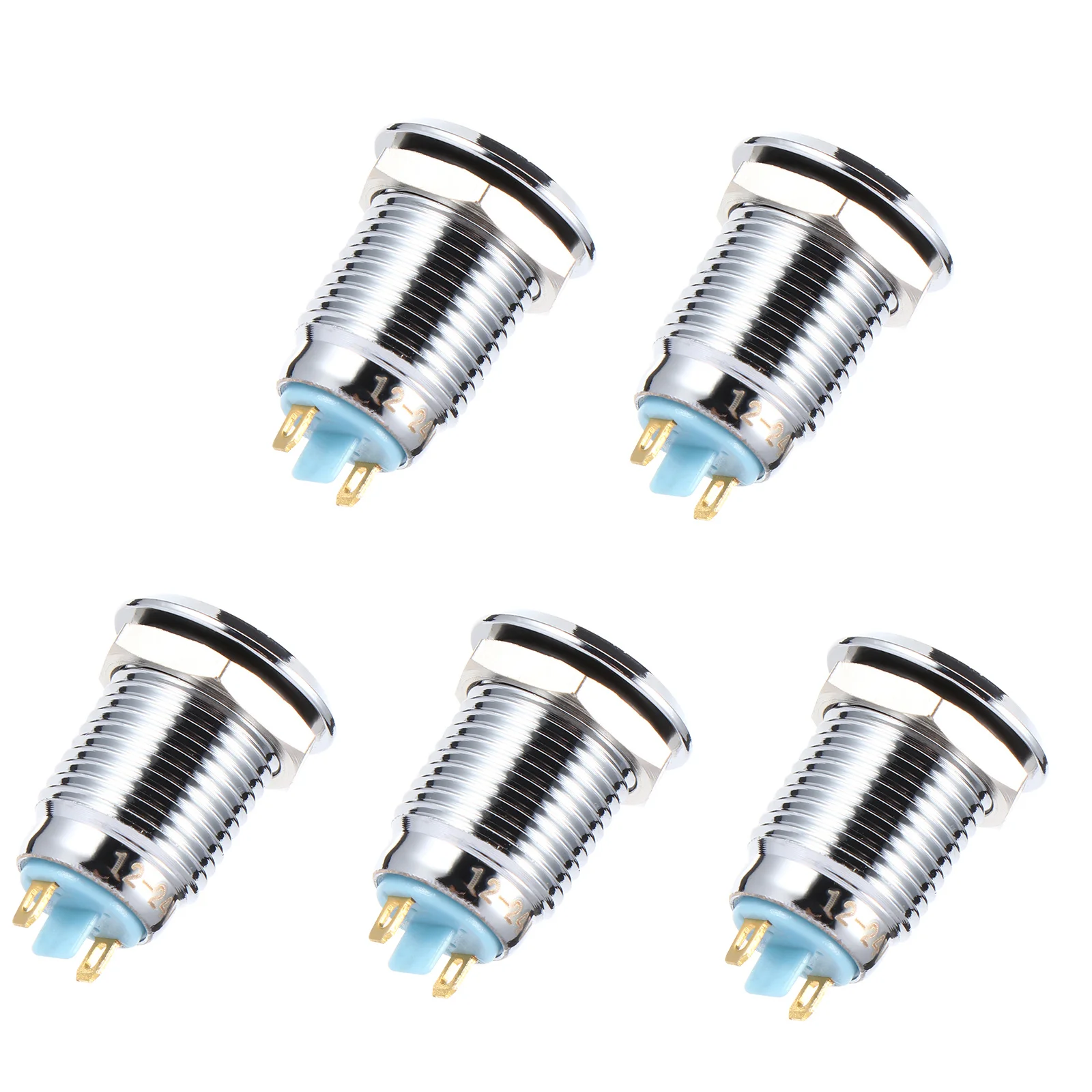 

5Pcs Metal Indicator Light Premium Material Smooth Edges Simple Style Long Service Life Signal Light for Cars Boats and Rc