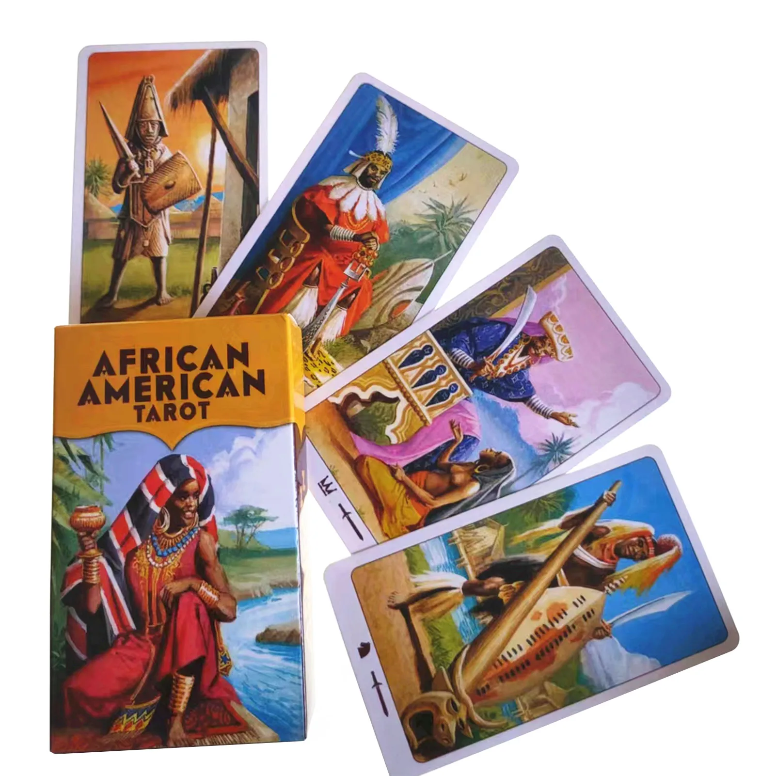 Cartas de Tarot afroamericanas, juego de mesa, cartas de Tarot en inglés, cartas de oráculo de Tarot, adivinación misteriosa