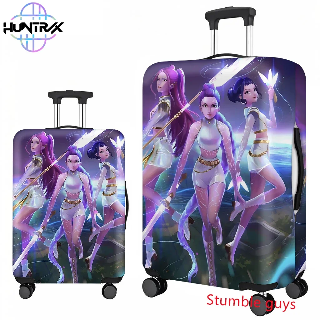 غطاء الأمتعة Demon Hunters Anime Kpop يناسب حقائب السفر الناعمة مقاس 18-32 بوصة