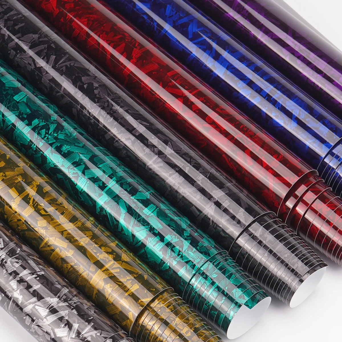 

Forged Flower Carbon Fiber Car Packaging Film PET Sticker Vinyl Roll Air Release Car Body Paint Color Changing Sticker cover