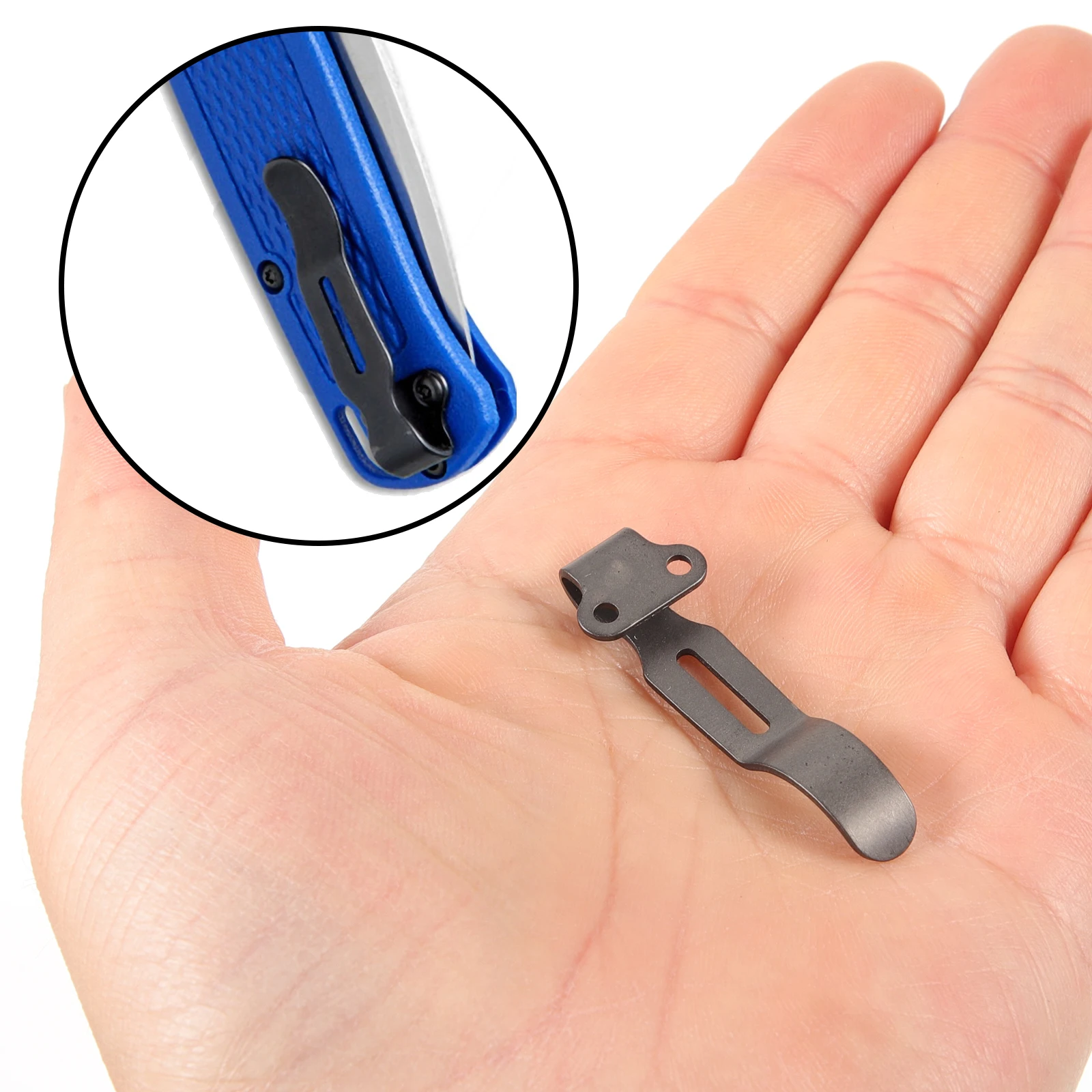 

Folding Knife Clip Stainless Steel Black Portable Camping Hiking Outdoor Tool Pocket Clip For Knife Replacement