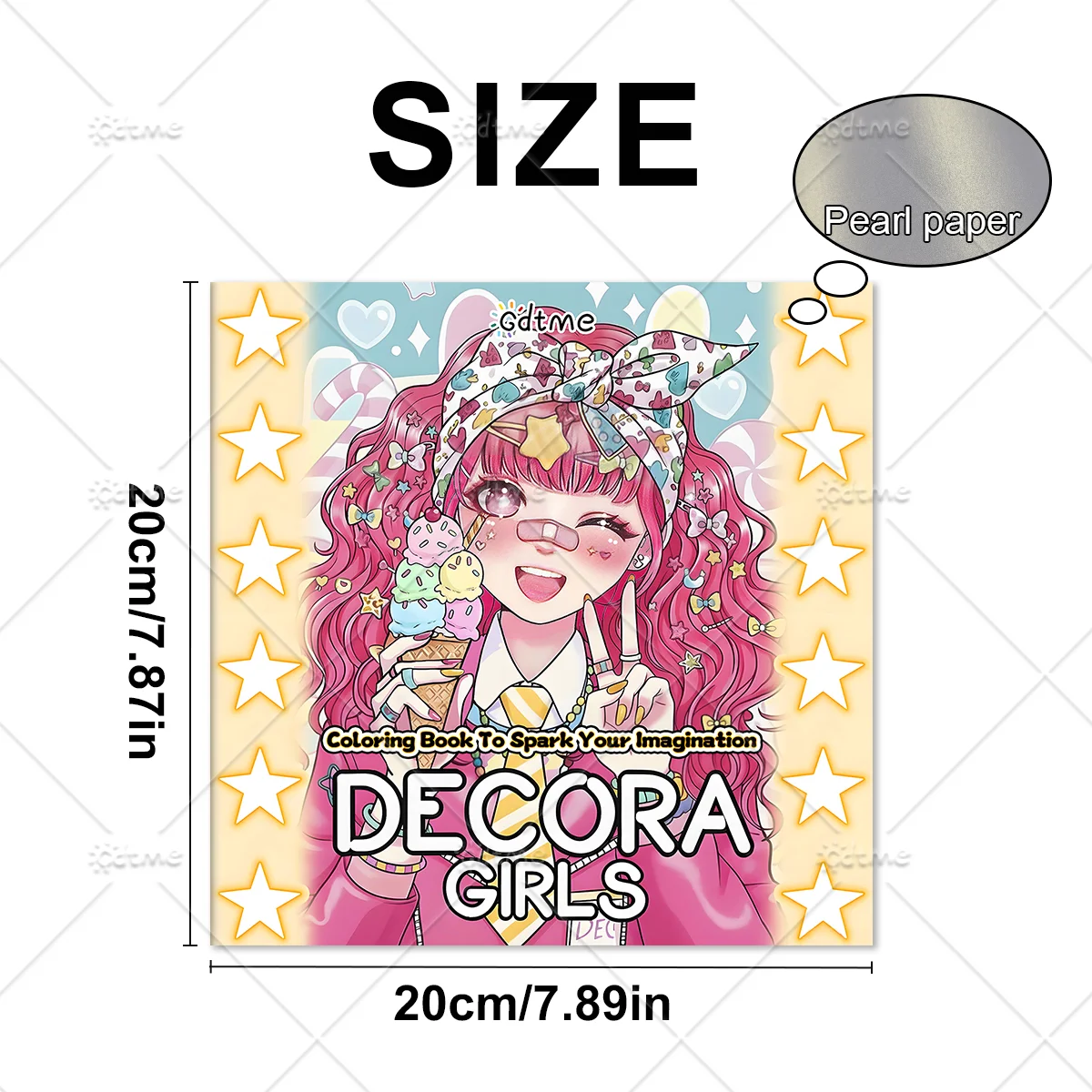 DECORA GIRLS Malbuch für Erwachsene mit Cartoon-Motiven und Einfachen Mustern zur Entspannung, DIY Mal- und Zeichenbücher für Jugendliche – Detail 3