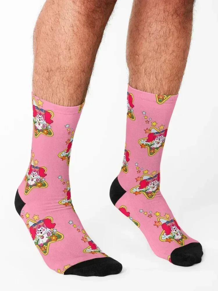 Poochie - Retro 80s Pink Dog Socks luxury sports stockings Stockings man winter thermal Girl'S Socks Men's