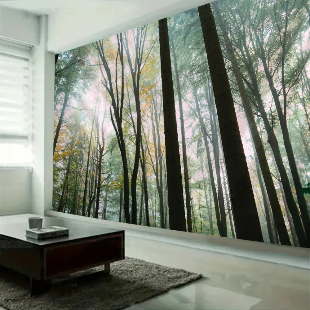 Bohemian Hippie Aesthetic Wall Tapestry Sunshine Forest Design Home Decor Living Room Bedroom Hanging Cloth Background Decor