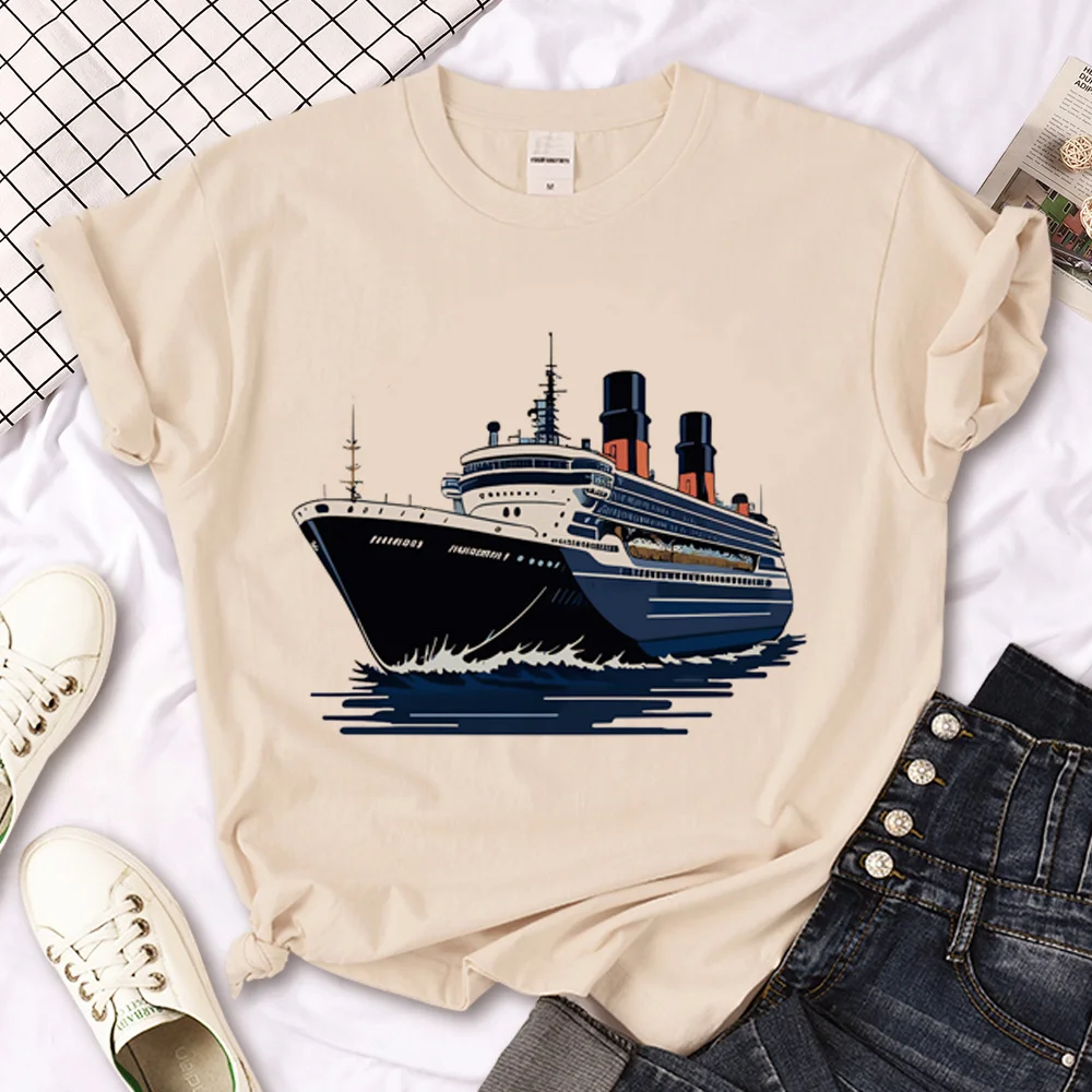 Titanic t shirt women designer streetwear graphic Tee female 2000s clothes