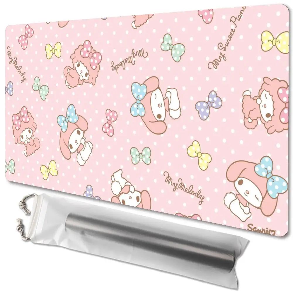 Cute Melodys Cartoon Mousepad High Quality Computer Accessories Large Gaming Mouse Keyboard Mat LockEdge Thickened Desk Pad