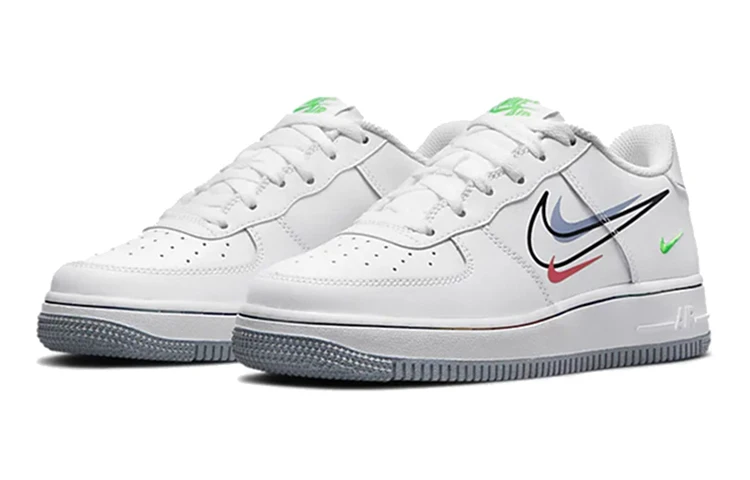 Nike Air Force 1 Low Multi Swoosh GS Sneakers shoes With Original Box