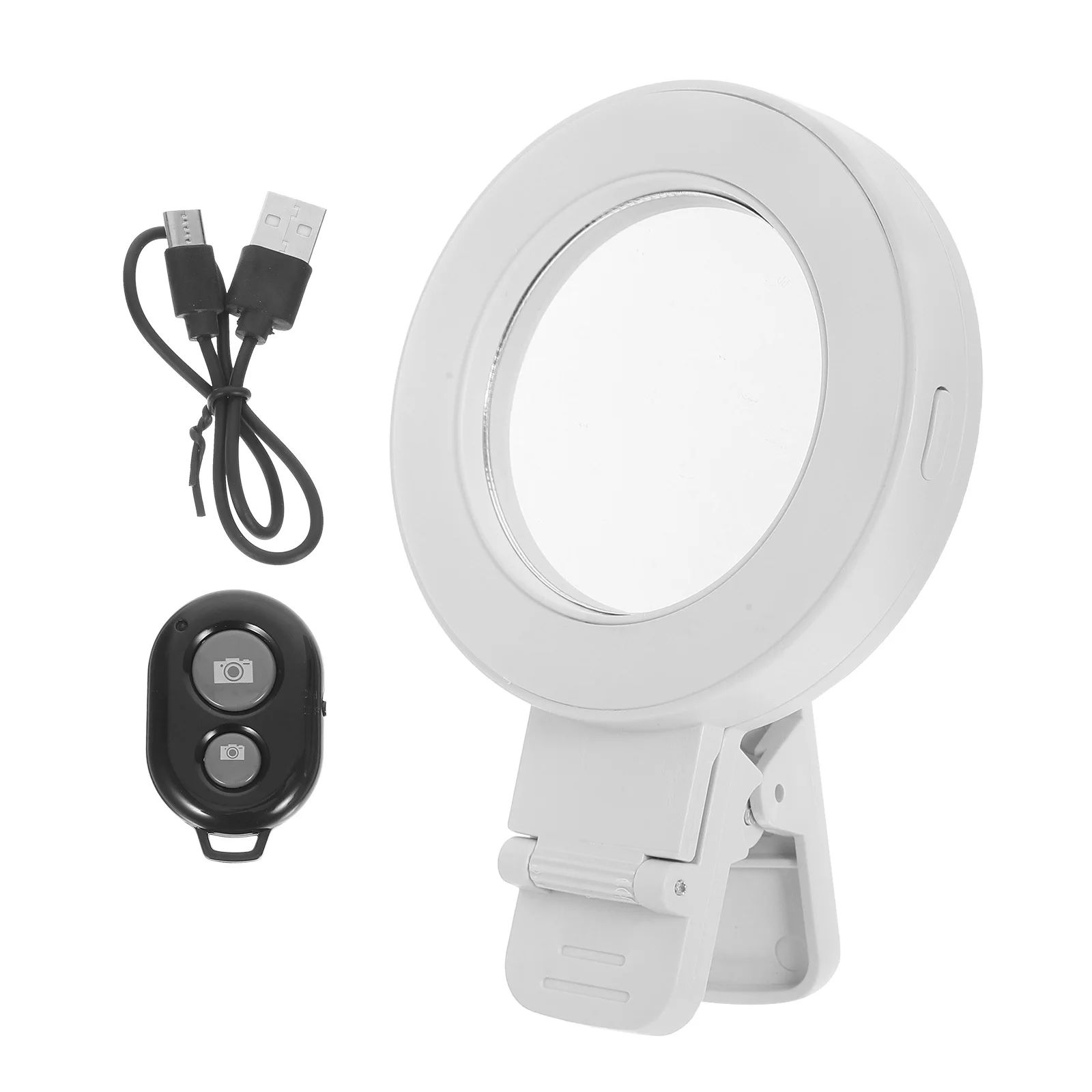 

Selfie Artifact Clip-on Ring Light Phone Camera Mirror Abs Fill with Rear Compact for Phones Smartphones