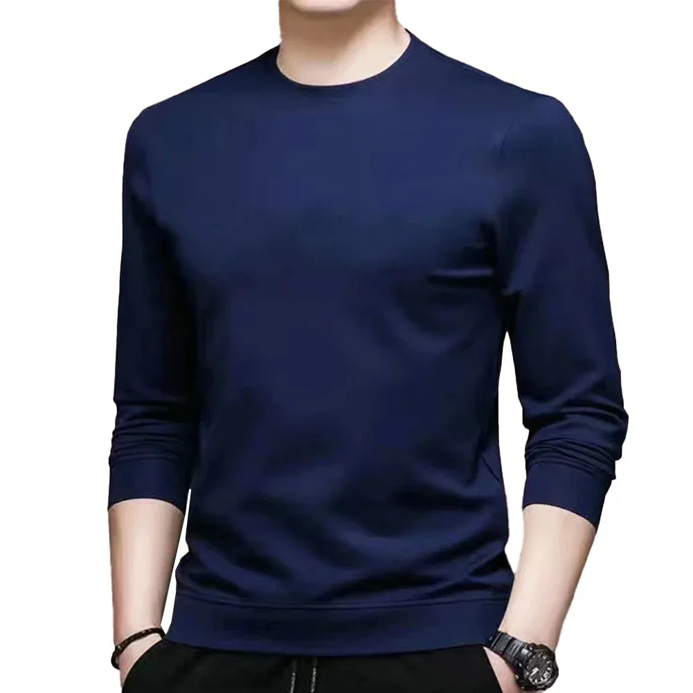 Mens Casual Long Sleeve T-shirt Undershirt Blouse Muscle Activewear Pullover Top