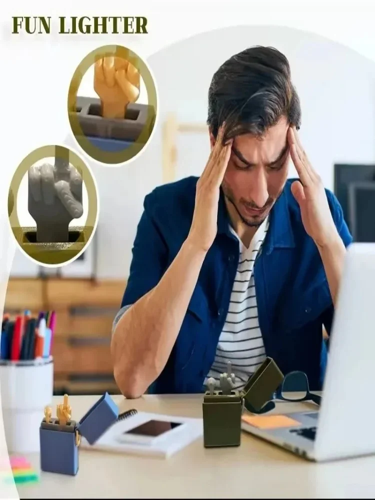 Gag amusant, accessoires cadeaux d'anniversaire, décoration de bureau, boîte cadeau Surprise, jouets, doigt du milieu dans la boîte, fournitures artisanales, Figurine de décoration