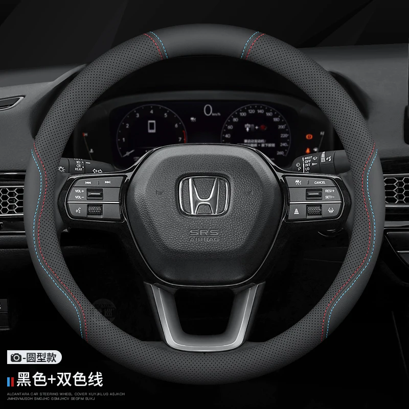 Für Honda TYPE R Accord Civic HRV CRV CITY Jazz Pilot Odyssey Spirior FIT Leder Auto-Lenkradbezug Auto-Zubehör