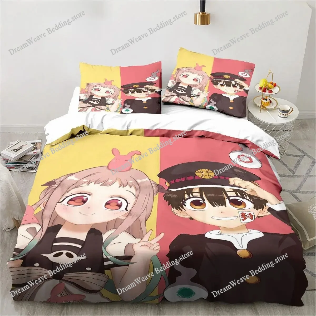 

Anime Toilet-Bound Hanako-kun 3D Printed Bedding Set Duvet Covers Pillowcases Comforter Bedding Set Bedclothes Bed Linen
