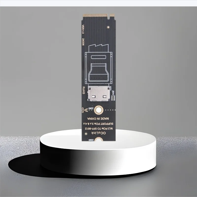 

NEW PCI Express 4.0 M.2 M-Key to Oculink SFF-8612 SFF-8611 Vertical Host Adapter Riser Card Converter for NVME U.2 SSD 2280 eGPU